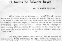 El ánima de Salvador Reyes. El ánima de Salvador Reyes.