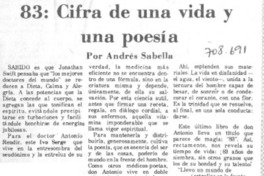 83: cifra de una vida y una poesía 83: cifra de una vida y una poesía