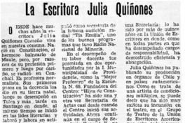 La escritora Julia Quiñones La escritora Julia Quiñones