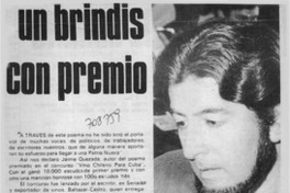 Un brindis con premio.