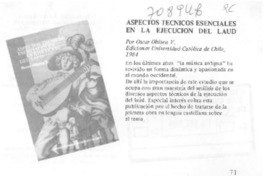 Aspectos técnicos esenciales en la ejecución del laud. Aspectos técnicos esenciales en la ejecución del laud.