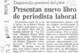 Presentan nuevo libro de periodista laboral. Presentan nuevo libro de periodista laboral.
