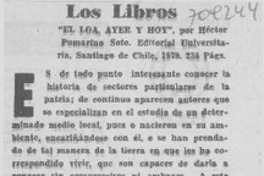 El Loa, ayer y hoy
