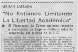 "No estamos limitando la libertad académica" "No estamos limitando la libertad académica"