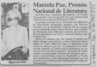 Marcela Paz, Premio Nacional de Literatura. Marcela Paz, Premio Nacional de Literatura.