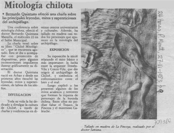 Mitología chilota. Mitología chilota.