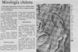Mitología chilota. Mitología chilota.