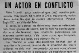 Un actor en conflicto Un actor en conflicto