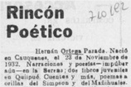 Rincón poético. Rincón poético.
