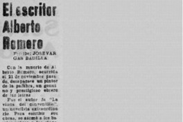 El escritor Alberto Romero El escritor Alberto Romero