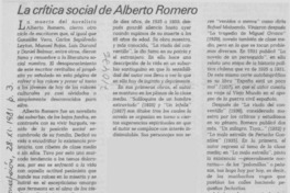 La crítica social de Alberto Romero La crítica social de Alberto Romero