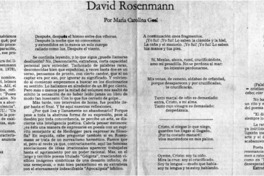 David Rosenmann David Rosenmann