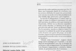 Donde estás Constanza... Donde estás Constanza...