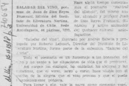 Saladar del vino. Saladar del vino.