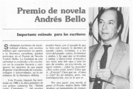 Premio de novela Andrés Bello. Premio de novela Andrés Bello.