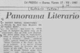 Dónde estás Constanza? Dónde estás Constanza?