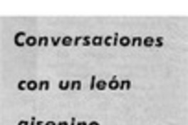 Conversaciones con un león aisenino Conversaciones con un león aisenino
