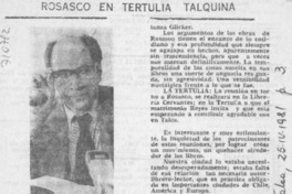 Rosasco en tertulia talquina Rosasco en tertulia talquina
