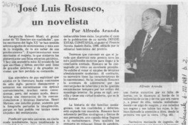 José Luis Rosasco, un novelista José Luis Rosasco, un novelista