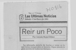 Reir un poco Reir un poco