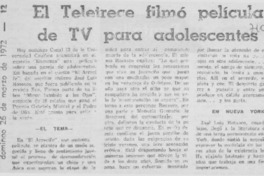 El teletrece filmó película de TV para adolescentes. El teletrece filmó película de TV para adolescentes.
