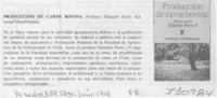 Producción de carne bovina.