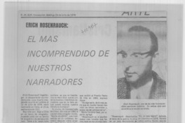 El más incomprendido de nuestros narradores El más incomprendido de nuestros narradores