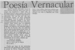 Poesía vernacular