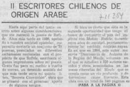 II escritores chilenos de origen árabe. II escritores chilenos de origen árabe.