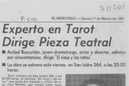 Experto en tarot dirige pieza teatral. Experto en tarot dirige pieza teatral.