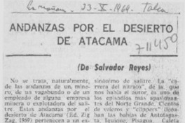 Andanzas por el desierto de Atacama Andanzas por el desierto de Atacama
