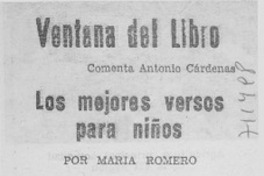 Los mejores versos para niños Los mejores versos para niños