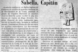 Sabella, capitán. Sabella, capitán.