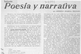 Poesía y narrativa Poesía y narrativa