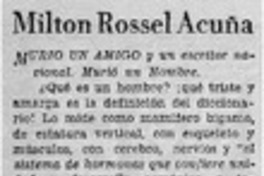 Milton Rossel Acuña Milton Rossel Acuña