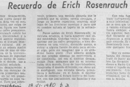 Recuerdo de Erich Rosenrauch. Recuerdo de Erich Rosenrauch.