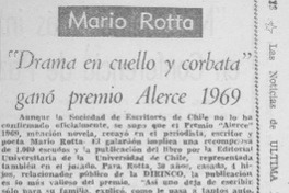 "Drama en cuello y corbata" ganó Premio Alerce 1969.