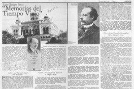 Memorias del tiempo viejo". Memorias del tiempo viejo".