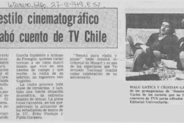 Con estilo cinematográfico se grabó cuento de TV Chile. Con estilo cinematográfico se grabó cuento de TV Chile.