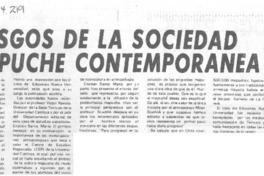 Rasgos de la sociedad mapuche contemporánea. Rasgos de la sociedad mapuche contemporánea.