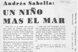 Un Niño más el mar. Un Niño más el mar.