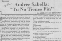 Andrés Sabella: "Tú no tienes fin" Andrés Sabella: "Tú no tienes fin"