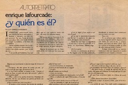 Y quién es él? : [entrevista]