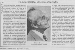 Horacio Serrano, discreto observador.