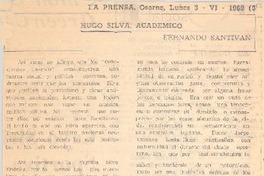 Hugo Silva, académico Hugo Silva, académico