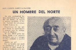 Un hombre del norte Un hombre del norte