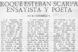 Roque Esteban Scarpa ensayista y poeta Roque Esteban Scarpa ensayista y poeta
