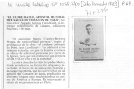 El padre Mateo, apóstol mundial del Sagrado Corazón de Jesús". El padre Mateo, apóstol mundial del Sagrado Corazón de Jesús".