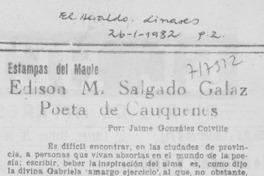 Edison M. Salgado Galaz poeta de Cauquenes Edison M. Salgado Galaz poeta de Cauquenes