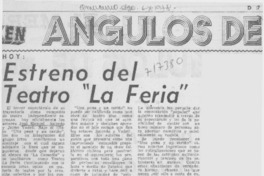 Estreno del teatro "la Feria"